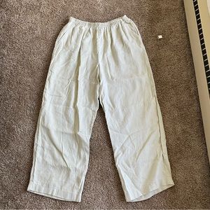 Vintage Wide-Leg Linen Pants